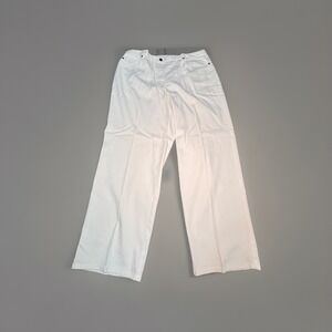 Ruby Rd Solid White Denim Jeans Pants  SZ 18 Cropped Ankle Classic Fit NWT